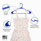Plastic Hangers 50 Pack - Space Saving Clothes Hangers, Made in USA, Durable & Strong Plastic Shirt & Coat Hanger with Notches & Shoulder Grooves, Non-Slip Clothing Hangers | Royal Spice