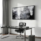 Large Framed Black and White Abstract Wall Art for Living Room, Grey Horizontal Canvas Prints Paintings Artwork for Walls, Neutral Modern Minimalist Pictures Wall Decor for Bedroom Office 30x60