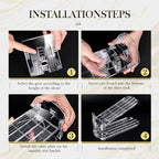 Shoe Slots Organizer 20 Pack - Shoe Stackers, 3 Levels Adjustable, Space Savers 50%, Double Layer Holders for Closet (Transparent), Organizador de Zapatos