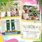 HyDren 40 Pcs Summer Tree Ornaments 1.2 Inch Mini Summer Hanging Tree Decorations Coconut Dot Wave Stripe Flamingo Ornaments Tropical Party Decor for Home Luau Holiday Decorative Supplies