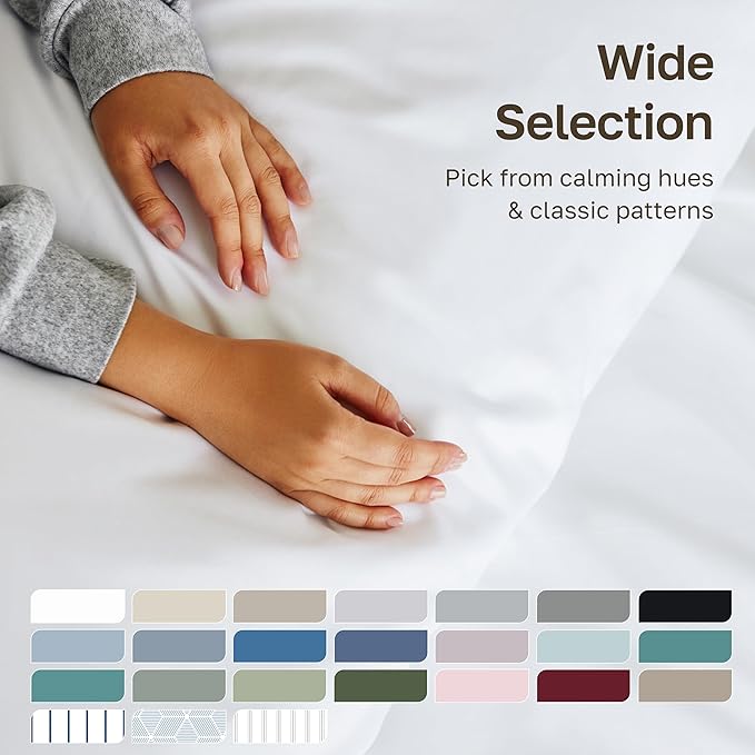 California Design Den Luxury King Size Sheet Set - 100% Cotton, 600 Thread Count Deep Pocket King Sheets, Hotel-Quality Bedding with Sateen Weave (Cool Taupe)