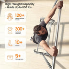 Heavy Duty Clothes Rack, Rolling Clothing Rack for Hanging Clothes Load 650 LBS with 2 Sturdy Shelves, Metal Garment Rack with Wheels for Bedroom, Laundry Room, Retail Store, Silver
