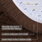 OLANLY 6x7 Area Rugs for Living Room Bedroom, Machine Washable Soft Fluffy Shaggy Bedside Rug, Indoor Floor Carpet for Kids Girls and Boys, Dorms, Nursery Rooms, Home Decor Aesthetic, Coffee