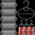 Scarf Hanger Plastic Holder Organizer Space Saving Scarf Organizer Clothes Hanger for Scarves Headscarves Clothing Sorting Storing(Clear,100 Pcs)