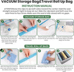 Vacuum Storage Bags,20Pack Vacuum Seal Bags with Electric Air Pump,Vacuumm Seal Bag for Clothing,Travel,Clothes,Comforters,Blankets,Pillows-4 Jumbo+4 Large+4 Medium+4 Small+4 Roll Up Space Saving Bag