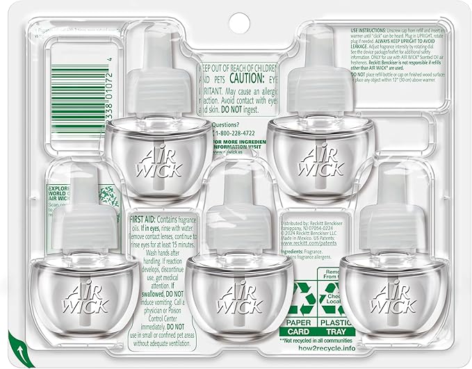 AIR WICK Scented Oil - Vibrant Refill Island Coconut & Warm Sands 5 ct. (Pack of 2)