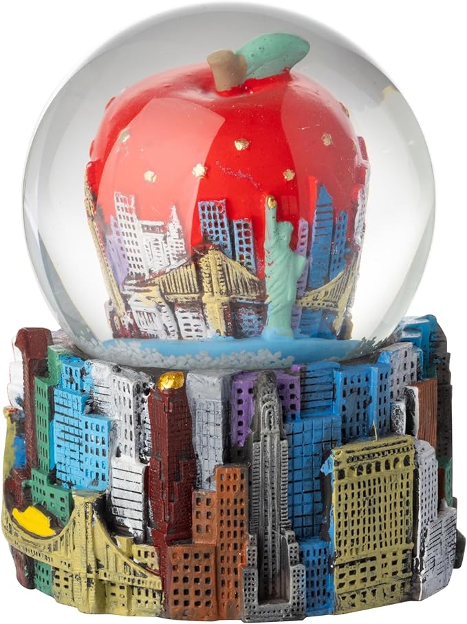 Artisan Owl New York City Big Apple Snow Globe Resin and Glass Snow Globe - Ideal Gift and Souvenir (Multicolor)