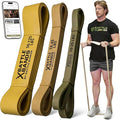 Battle Bunker Premium Resistance Bands - Natural Exercise Bands for Strength Training, Pull-Ups & Recovery - Fitness Band for Home, Gym & Mobility Workouts- Crush Your Goals Anytime- 3-Pack- 10-125lbs