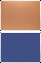 Amazon Basics Rectangular Bulletin Board, Cork Board for Wall, Vision Board for Classroom and Office, Aluminum Frame, 35" x 47", Brown