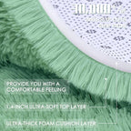 OLANLY 9x12 Machine Washable Large Area Rugs for Living Room, Bedroom, Soft Fluffy Shaggy Bedside Rug, Indoor Floor Carpet for Kids Girls and Boys, Dorms, Nursery, Home Decor Aesthetic, Mint Green