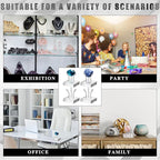 Weysat 4 Pack Clear Acrylic Display Stand, Metal 3 Peg Rock Display Easel Stands for Fossil Coral Crystal Geodes Rock Mineral Agate Small Collectibles Acrylic Holder