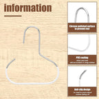 Zonon 24 Pcs Scarf Hangers Metal Belt Hat Ring Hanger with Grip Coating, Scarf Organizer Storage Holders for Ties Scarves Belts Tank Tops Hat Hooks (White)