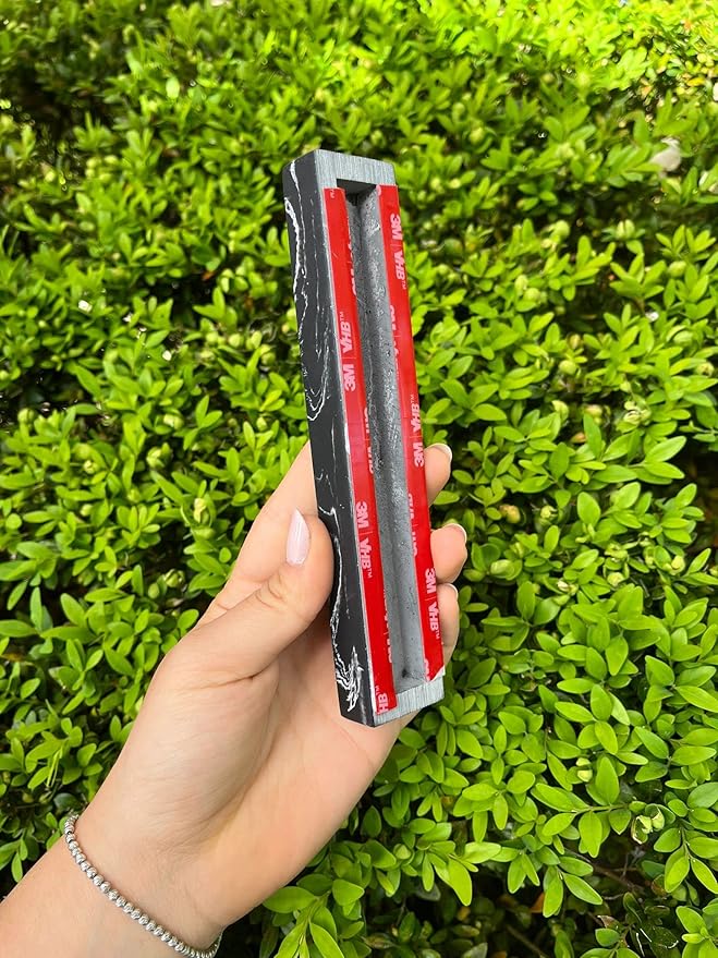 A&S Modern Stone Mezuzah Case Design, Mezuza Cover for Scroll Protection, Easy Peel and Stick Houswarming Gift and Home Blessing