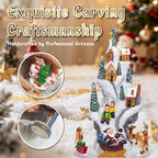 Musical Christmas Snow Globe, Large Santa Snow Globes Village Christmas Lantern, 6-Hour Timer Music Box, Christmastree Snow Mountain Decor Gift