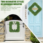 Artgar 22Inch Boxwood Wreath, Spring Wreaths for Front Door, Realistic Green Square Boxwood Wreath for Year-Round Decor, Artificial Summer Wreaths for Wedding Farmhouse Indoor/Outdoor Porch Decor