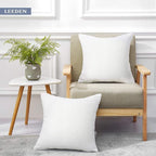 Leeden 26 x 26 Throw Pillow Inserts (Set of 2) with 100% Cotton Cover - 26 Inch Square Decorative Sofa Pillows for Sofa, Couch, Bed and Home Decor
