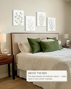 Drsoum Botanical Plant Framed Wall Art Boho Wall Decor for Bathroom Sage Green Eucalyptus Leaf Prints Minimalist Aesthetic Ready to Hang Set of 4, 12x16 in (Framed)