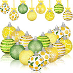 Zeyune 16 Pcs Lemon Summer Ornaments for Small Tree Summer Tree Ball Hanging Ornaments Lemon Ball Hanging Decorations for Holiday Party Decor