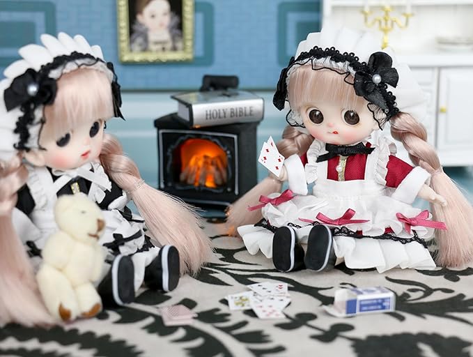 Cute Blind Box Kawaii Figures,Collectible BJD Doll with 1/12 Scale Removable Clothes，Surprise Gift Single Random Mystery Box-Myriad Lolita Series