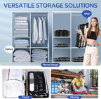 Extra Large Vacuum Storage Bags with Electric Pump, 6 Pack Vacuum Seal Bags for Clothing, Bedding, Pillow, Comforters, Blankets, Compression Bags Includes Portable Pump for Home Organization Storage