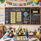 Zonon 48 Pcs Months of the Year Bulletin Board Set 12 Monthly Headliners Holiday Seasonal Monthly Bulletin Board Borders with 36 Round Blank Confetti Cutouts for Classroom(Pencil Style)