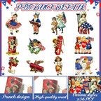 Sintuff 36 Pcs 4th of July Tree Ornaments 250th Anniversary Decoration Patriotic Wood Independence Day Ornaments Red White Blue Party Hanging Decoration Artifact for Small Tree Holiday Party Supplies