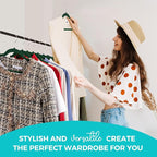 HOUSE DAY Premium Velvet Hangers 50 Pack, Non-Slip Flocked Felt Hangers, Sturdy Clothes Hanger with 360° Rotatable Hook, Heavy Duty Durable Slim Coat Hanger for Closet Space Saving(Emerald Green)