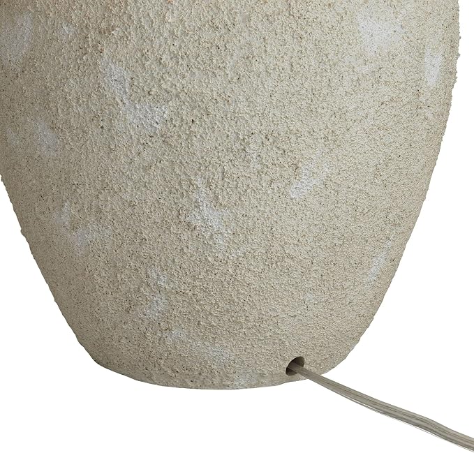 360 Lighting Romeo 23 1/2" High Jar Small Farmhouse Rustic Natural Cottage Coastal Accent Table Lamps Set of 2 Beige Distressed Earth Tone Finish Shade Living Room Bedroom Bedside Nightstand