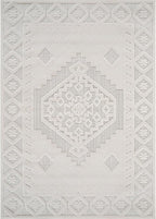 Modern Micro Loop Indoor Area Rugs for Living Room Bedroom Kitchen Geometric Trellis White 9x12 Luxury Durable Low and High Pile Non-Shedding Stain Resistant Soft Area Carpet 9 x 12