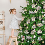 Suzile 36 Pcs Wooden Ornaments Vintage Tree Ornaments Decorations for Tree Wreaths Hanging Wood Cutouts Decor for Home Winter Party(Snowman Style)