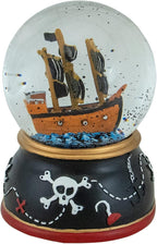 5" Children's Musical Pirate Ship at Sea Snow Globe