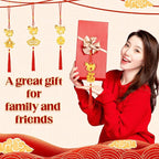 8 Pcs Chinese New Year Horse Decorations Lunar New Year 2026 Red Tassel Ornaments with Wealth Success Good Luck Hanging Decorations for Gifts Home Car Decor