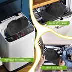 Eiito Hat Washer Cage,Hat Washing Machine with Frame Cage and Hat Washer Bag,Baseball Hat Washer,Suitable for Adult and Kid's 1-Pack Black
