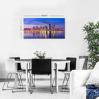Louisville Skyline Wall Art Kentucky Wall Decor Sunset Downtown Pictures Waterfront Park Landscape Canvas Prints Painting Modern Cityscape Artwork for Bedroom Living Room Home Decoration 20x40”