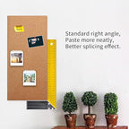 Cork Bulletin Board 17"x8" - 1/2" Thick Cork Board Tiles Frameless Cork Tiles, Self-Adhesive Corkboards Wall Decor Bonus Pushpins (8pack) for Office, School and Home