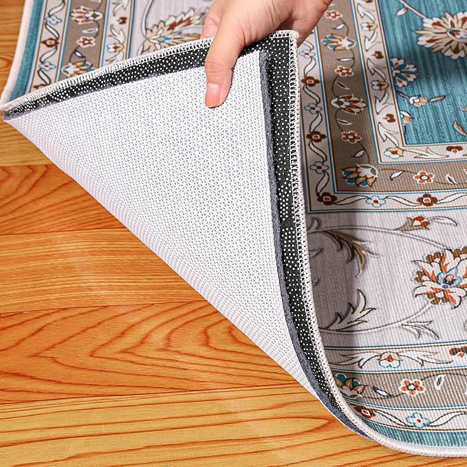 Waterproof Rug Pad, 5x7 ft Under Area Rug Carpet Pad, Non Slip Felt Rug Pads for Hardwood Floors, Keep Carpets in Place Soft and Prevent Rug from Wrinkling or Buckling