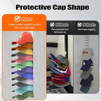 Hat Organizer for Baseball Caps Hold Up to 20 Hats, Hat Rack for Wall, Strong Adhesive Hat Storage Display Holder(White-1 Pack)