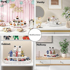 3-Tier Wooden Display Risers, Rustic Cupcake Stand, Perfume Organizer, Dessert Table Display Set for Party & Home Decor (White)