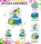 CoTa Global Sea Turtle Snow Globe - Sparkly Water Globe Figurine with Sparkling Glitter, Collectible Novelty Ornament for Home Decor, for Birthdays, Christmas, and Valentine's Day - 65mm