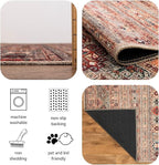 Keen Home Design 9x12 Rug - Machine Washable Area Rug with Non-Slip Backing, Ideal for Living Room, Dining Room, Bedroom - Vintage, Easy Clean, Durable, Low Pile Rug - (9' x 12')