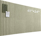 Large Cork Board for Office, 8 Pack Felt Wall Tiles with Slat Wall Paneling and Safe Removable Adhesive Tabs, Felt Bulletin Board Pin Board Cork Boards for Walls - Sage Green