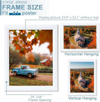 KTKDE A1 Picture Frame Set of 3, 23.4 x 33.1in Poster Frame Wooden White -Horizontal or Vertical Wall Hanging for Home, Exhibition, Caffe Large Frame for Photos, Posters - Art Prints best gift