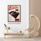 Podafu Japanese Retro Music Poster Canvas Wall Art Vintage Asian Decor Print for Bedroom & Living Room Decorations 11x14in Unframed