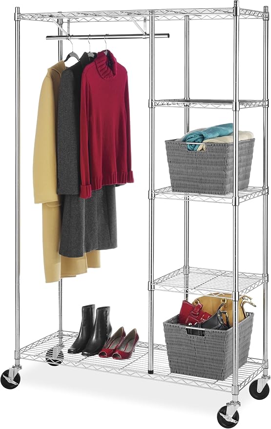 Whitmor Modern Industrial Freestanding Closet Organizer