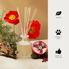 Apotheke Luxury Scented Oil Reed Diffuser Liquid Refill (Apricot Red Currant) - Premium Home Fragrance Diffuser Refill Set with Sticks