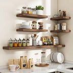Acovy 55 Inch Floating Shelves, 55"x9.25"x1.5" Inch Deep Floating Shelves for Wall, Wooden Shelves for Bathroom, Bedroom, Living Room, Walnut,1 Piece