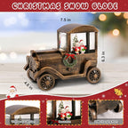 Christmas Snow Globe Lantern Truck Water Glittering Globe with Snowman 8 Music Songs Christmas Snow Globes USB & Battery Operated for Christmas Festival Decorations Gifts (Truck-Snowman)