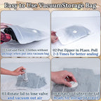 Vacuum Sealing Bags for Clothing Travel,Space Saver Vacuum Storage Bags with Air Pump,Compression Packing for Luggage and Clothes Travel (9 Combo Bags+Electric Pump)