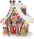 Department 56 Disney Village Mickey Mouse Gingerbread House Lit Building, 7.91 Inch, Multicolor
