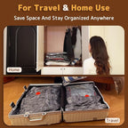 Travel Vacuum Bags with Wireless Rechargeable Pump, Vacuum Seal Bags for Clothing, Compression Space Saver for Luggage & Suitcase, 12 Combo Travel Size